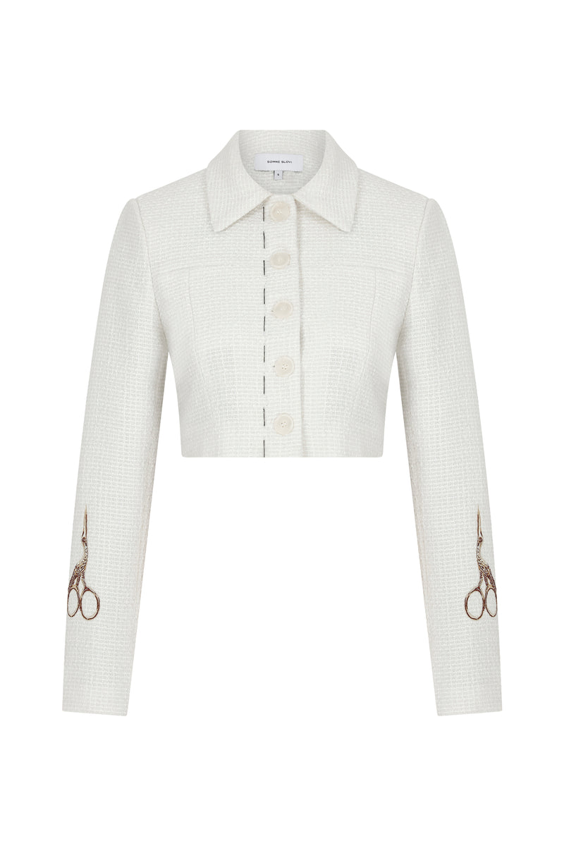 ジャケット LOEUVRE Tweed Crop Jacket SW1SJ13810 SOMME SLOVI | TWEED CROP JACKET